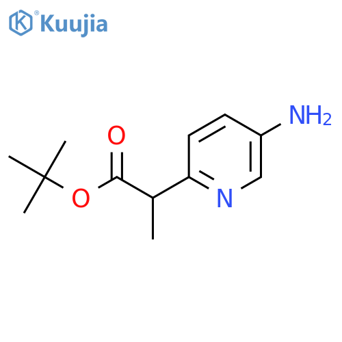 Tert-butyl 2-(5-aminopyridin-2-yl)propanoate structure
