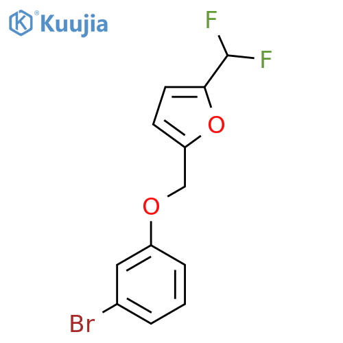 2-[(3-Bromophenoxy)methyl]-5-(difluoromethyl)furan structure