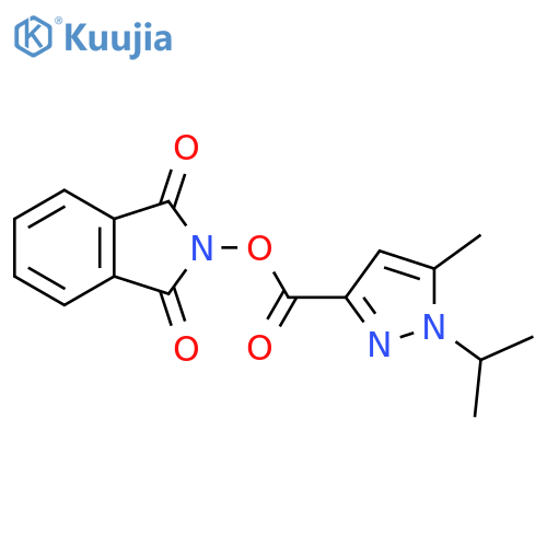 1,3-dioxo-2,3-dihydro-1H-isoindol-2-yl 5-methyl-1-(propan-2-yl)-1H-pyrazole-3-carboxylate structure
