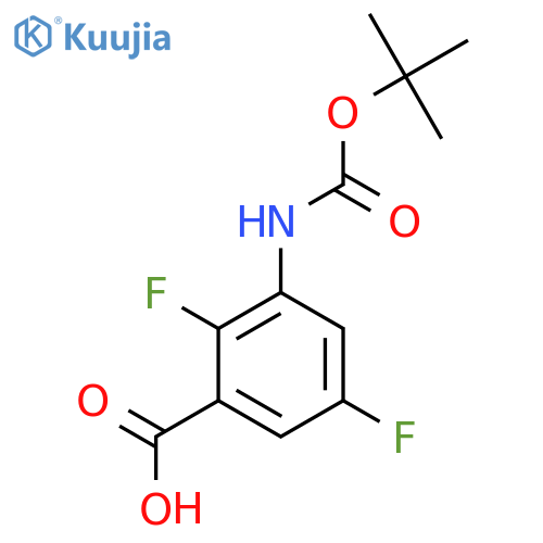 3-{[(Tert-butoxy)carbonyl]amino}-2,5-difluorobenzoic acid structure