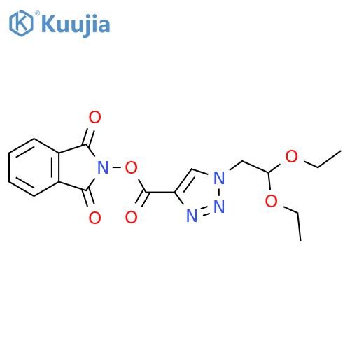 1,3-dioxo-2,3-dihydro-1H-isoindol-2-yl 1-(2,2-diethoxyethyl)-1H-1,2,3-triazole-4-carboxylate structure