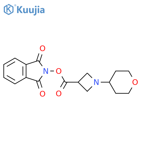 1,3-dioxo-2,3-dihydro-1H-isoindol-2-yl 1-(oxan-4-yl)azetidine-3-carboxylate structure