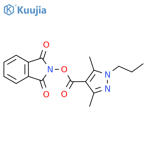 1,3-dioxo-2,3-dihydro-1H-isoindol-2-yl 3,5-dimethyl-1-propyl-1H-pyrazole-4-carboxylate structure