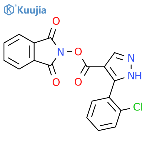 1,3-dioxo-2,3-dihydro-1H-isoindol-2-yl 3-(2-chlorophenyl)-1H-pyrazole-4-carboxylate structure