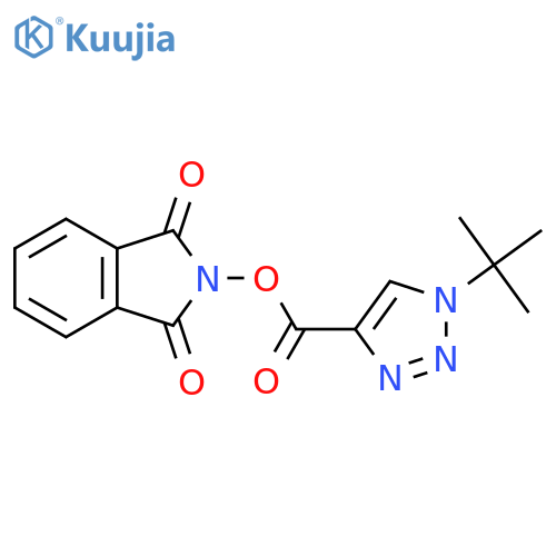 1,3-dioxo-2,3-dihydro-1H-isoindol-2-yl 1-tert-butyl-1H-1,2,3-triazole-4-carboxylate structure