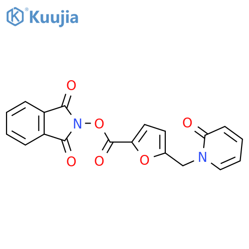 1,3-dioxo-2,3-dihydro-1H-isoindol-2-yl 5-[(2-oxo-1,2-dihydropyridin-1-yl)methyl]furan-2-carboxylate structure