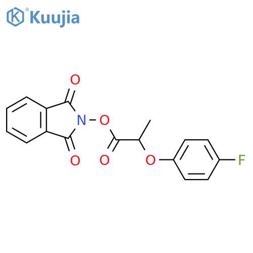 1,3-dioxo-2,3-dihydro-1H-isoindol-2-yl 2-(4-fluorophenoxy)propanoate structure