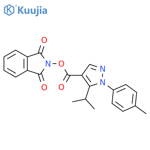 1,3-dioxo-2,3-dihydro-1H-isoindol-2-yl 1-(4-methylphenyl)-5-(propan-2-yl)-1H-pyrazole-4-carboxylate structure