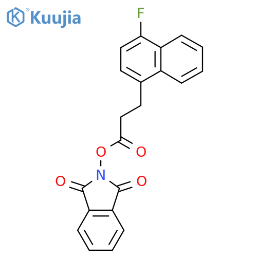 1,3-dioxo-2,3-dihydro-1H-isoindol-2-yl 3-(4-fluoronaphthalen-1-yl)propanoate structure