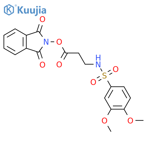 1,3-dioxo-2,3-dihydro-1H-isoindol-2-yl 3-(3,4-dimethoxybenzenesulfonamido)propanoate structure