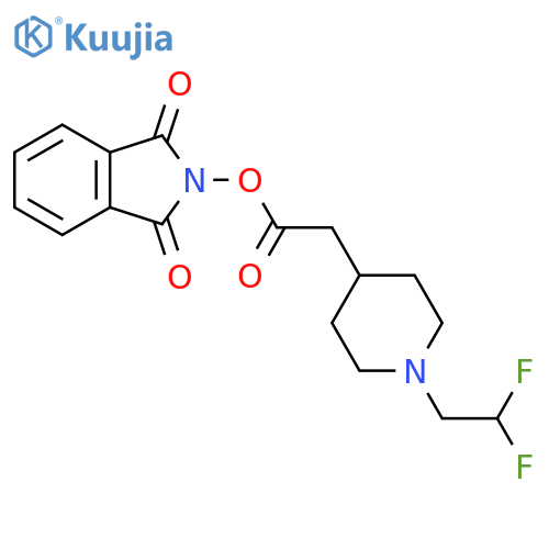 1,3-dioxo-2,3-dihydro-1H-isoindol-2-yl 2-[1-(2,2-difluoroethyl)piperidin-4-yl]acetate structure