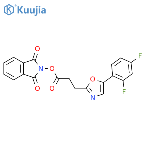 1,3-dioxo-2,3-dihydro-1H-isoindol-2-yl 3-[5-(2,4-difluorophenyl)-1,3-oxazol-2-yl]propanoate structure