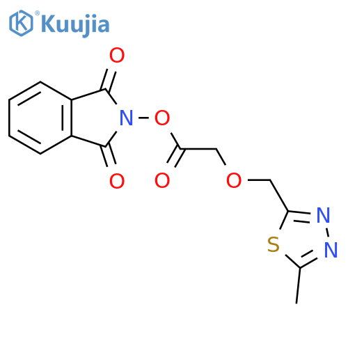1,3-dioxo-2,3-dihydro-1H-isoindol-2-yl 2-[(5-methyl-1,3,4-thiadiazol-2-yl)methoxy]acetate structure