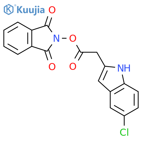 1,3-dioxo-2,3-dihydro-1H-isoindol-2-yl 2-(5-chloro-1H-indol-2-yl)acetate structure