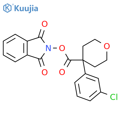1,3-dioxo-2,3-dihydro-1H-isoindol-2-yl 4-(3-chlorophenyl)oxane-4-carboxylate structure