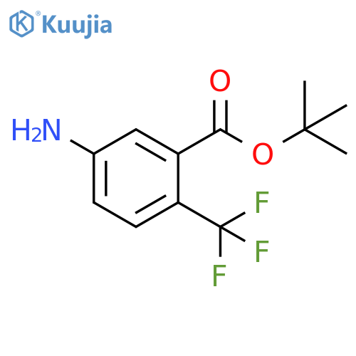 Benzoic acid, 5-amino-2-(trifluoromethyl)-, 1,1-dimethylethyl ester structure