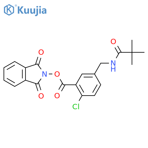 1,3-dioxo-2,3-dihydro-1H-isoindol-2-yl 2-chloro-5-[(2,2-dimethylpropanamido)methyl]benzoate structure