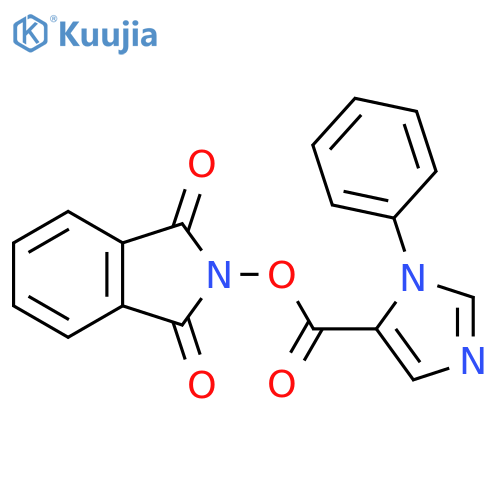1,3-dioxo-2,3-dihydro-1H-isoindol-2-yl 1-phenyl-1H-imidazole-5-carboxylate structure