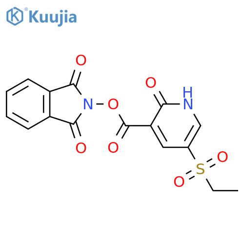 1,3-dioxo-2,3-dihydro-1H-isoindol-2-yl 5-(ethanesulfonyl)-2-oxo-1,2-dihydropyridine-3-carboxylate structure