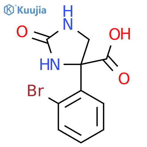 4-(2-Bromophenyl)-2-oxoimidazolidine-4-carboxylic acid structure