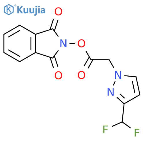 1,3-dioxo-2,3-dihydro-1H-isoindol-2-yl 2-[3-(difluoromethyl)-1H-pyrazol-1-yl]acetate structure