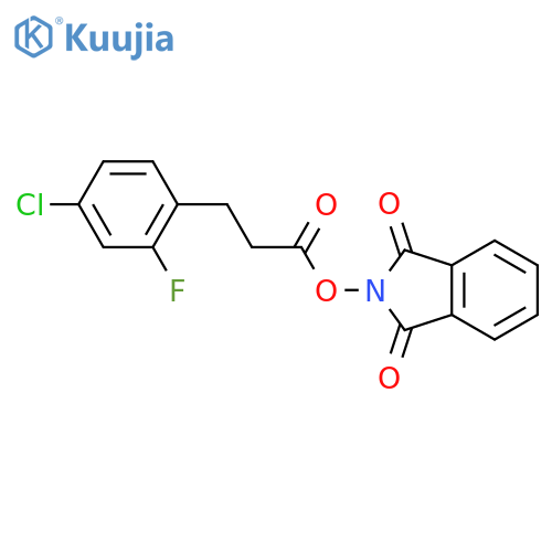 1,3-dioxo-2,3-dihydro-1H-isoindol-2-yl 3-(4-chloro-2-fluorophenyl)propanoate structure