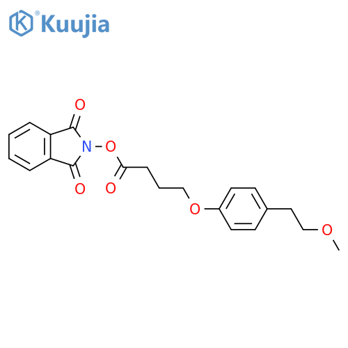 1,3-dioxo-2,3-dihydro-1H-isoindol-2-yl 4-[4-(2-methoxyethyl)phenoxy]butanoate structure