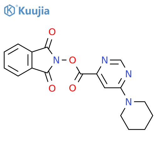 1,3-dioxo-2,3-dihydro-1H-isoindol-2-yl 6-(piperidin-1-yl)pyrimidine-4-carboxylate structure