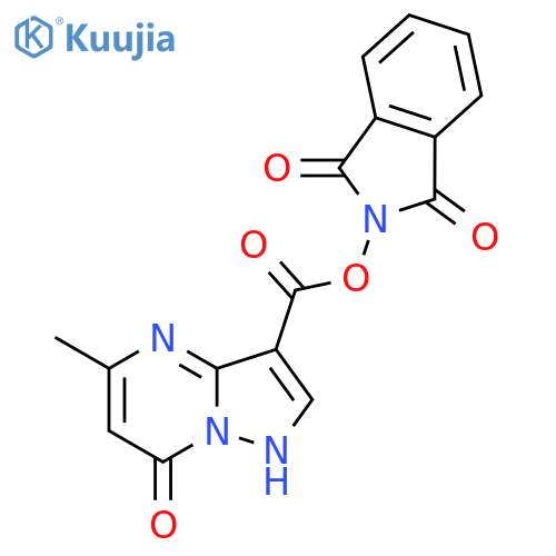 1,3-dioxo-2,3-dihydro-1H-isoindol-2-yl 7-hydroxy-5-methylpyrazolo[1,5-a]pyrimidine-3-carboxylate structure