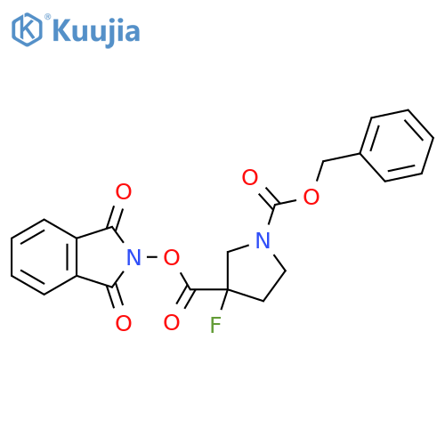 1-benzyl 3-(1,3-dioxo-2,3-dihydro-1H-isoindol-2-yl) 3-fluoropyrrolidine-1,3-dicarboxylate structure