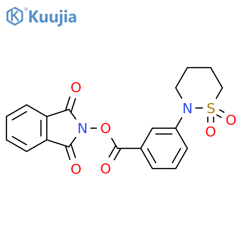 1,3-dioxo-2,3-dihydro-1H-isoindol-2-yl 3-(1,1-dioxo-1lambda6,2-thiazinan-2-yl)benzoate structure