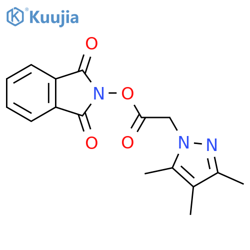 1,3-dioxo-2,3-dihydro-1H-isoindol-2-yl 2-(trimethyl-1H-pyrazol-1-yl)acetate structure