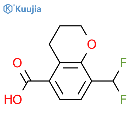 8-(Difluoromethyl)-3,4-dihydro-2H-chromene-5-carboxylic acid structure