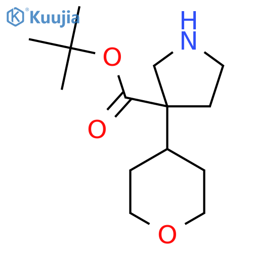 Tert-butyl 3-(oxan-4-yl)pyrrolidine-3-carboxylate structure