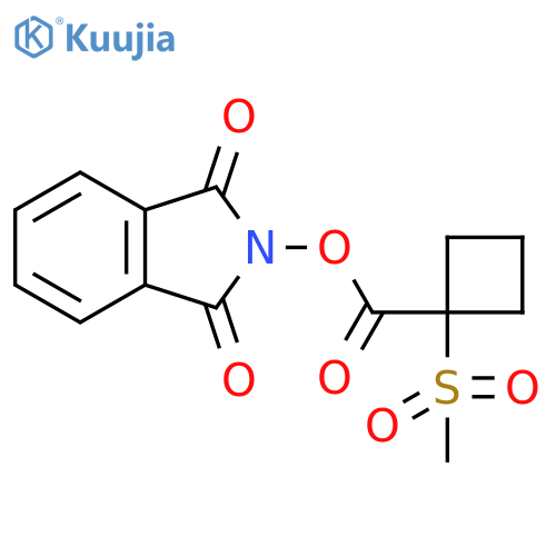 1,3-dioxo-2,3-dihydro-1H-isoindol-2-yl 1-methanesulfonylcyclobutane-1-carboxylate structure