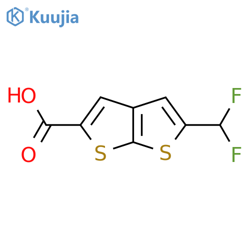 2-(Difluoromethyl)thieno[2,3-b]thiophene-5-carboxylic acid structure
