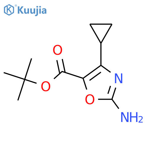Tert-butyl 2-amino-4-cyclopropyl-1,3-oxazole-5-carboxylate structure