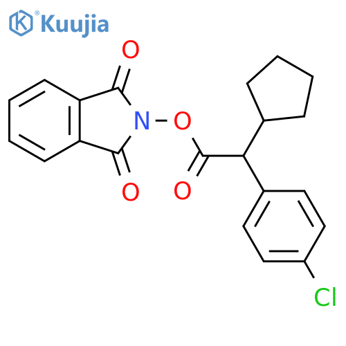 1,3-dioxo-2,3-dihydro-1H-isoindol-2-yl 2-(4-chlorophenyl)-2-cyclopentylacetate structure
