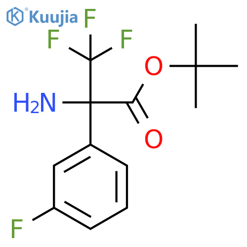 Tert-butyl 2-amino-3,3,3-trifluoro-2-(3-fluorophenyl)propanoate structure
