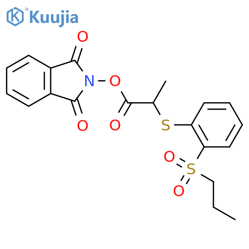 1,3-dioxo-2,3-dihydro-1H-isoindol-2-yl 2-{[2-(propane-1-sulfonyl)phenyl]sulfanyl}propanoate structure