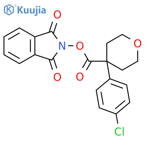 1,3-dioxo-2,3-dihydro-1H-isoindol-2-yl 4-(4-chlorophenyl)oxane-4-carboxylate structure