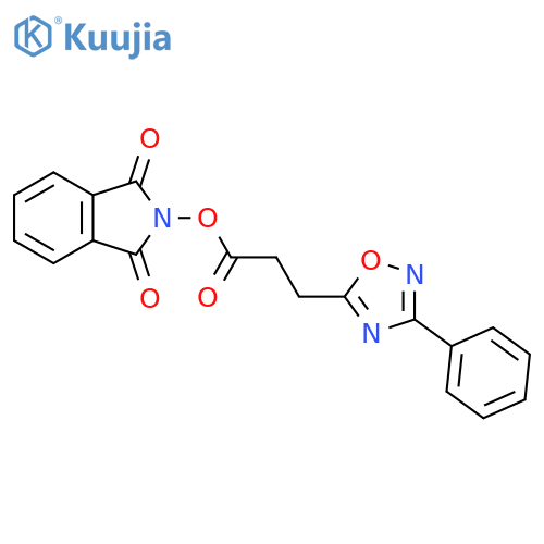 1,3-dioxo-2,3-dihydro-1H-isoindol-2-yl 3-(3-phenyl-1,2,4-oxadiazol-5-yl)propanoate structure