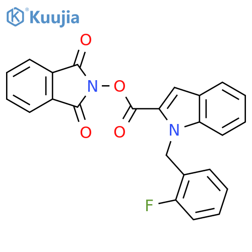 1,3-dioxo-2,3-dihydro-1H-isoindol-2-yl 1-[(2-fluorophenyl)methyl]-1H-indole-2-carboxylate structure