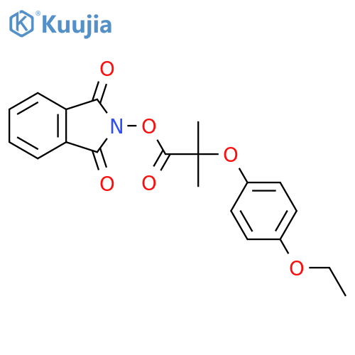 1,3-dioxo-2,3-dihydro-1H-isoindol-2-yl 2-(4-ethoxyphenoxy)-2-methylpropanoate structure