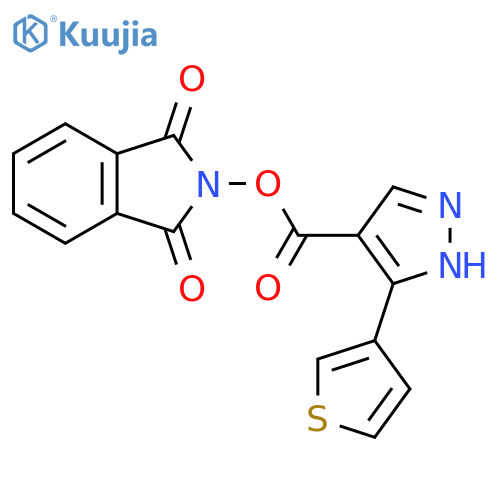 1,3-dioxo-2,3-dihydro-1H-isoindol-2-yl 3-(thiophen-3-yl)-1H-pyrazole-4-carboxylate structure