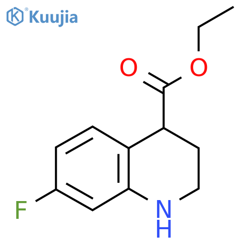 Ethyl 7-fluoro-1,2,3,4-tetrahydroquinoline-4-carboxylate structure