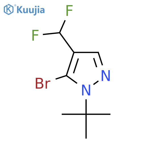 5-Bromo-1-tert-butyl-4-(difluoromethyl)pyrazole structure