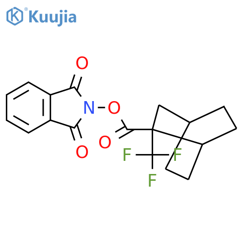 1,3-dioxo-2,3-dihydro-1H-isoindol-2-yl 2-(trifluoromethyl)bicyclo[2.2.2]octane-2-carboxylate structure