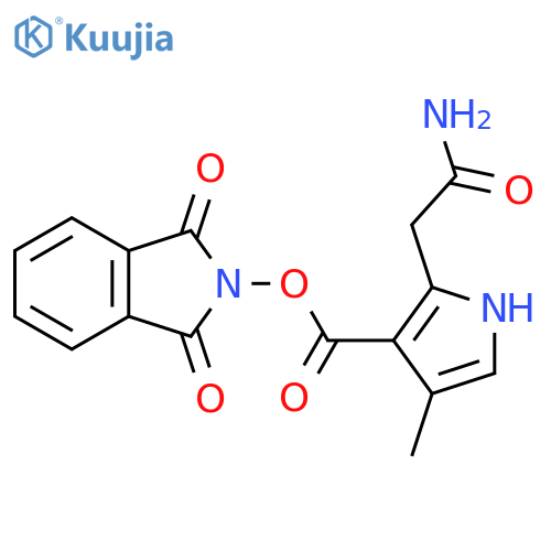1,3-dioxo-2,3-dihydro-1H-isoindol-2-yl 2-(carbamoylmethyl)-4-methyl-1H-pyrrole-3-carboxylate structure