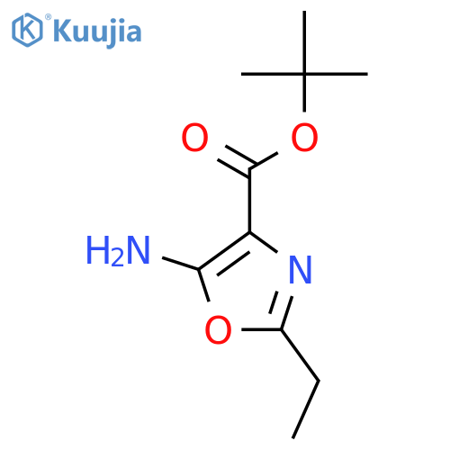 Tert-butyl 5-amino-2-ethyl-1,3-oxazole-4-carboxylate structure